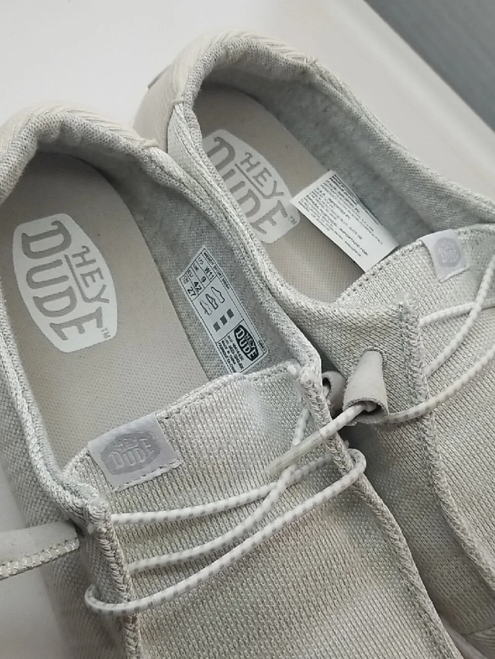 Hey Dude Men's Slip-On Loafers in Light Gray